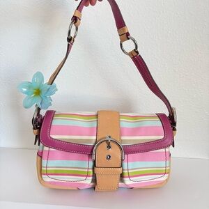 Vintage Coach soho Stripe bag